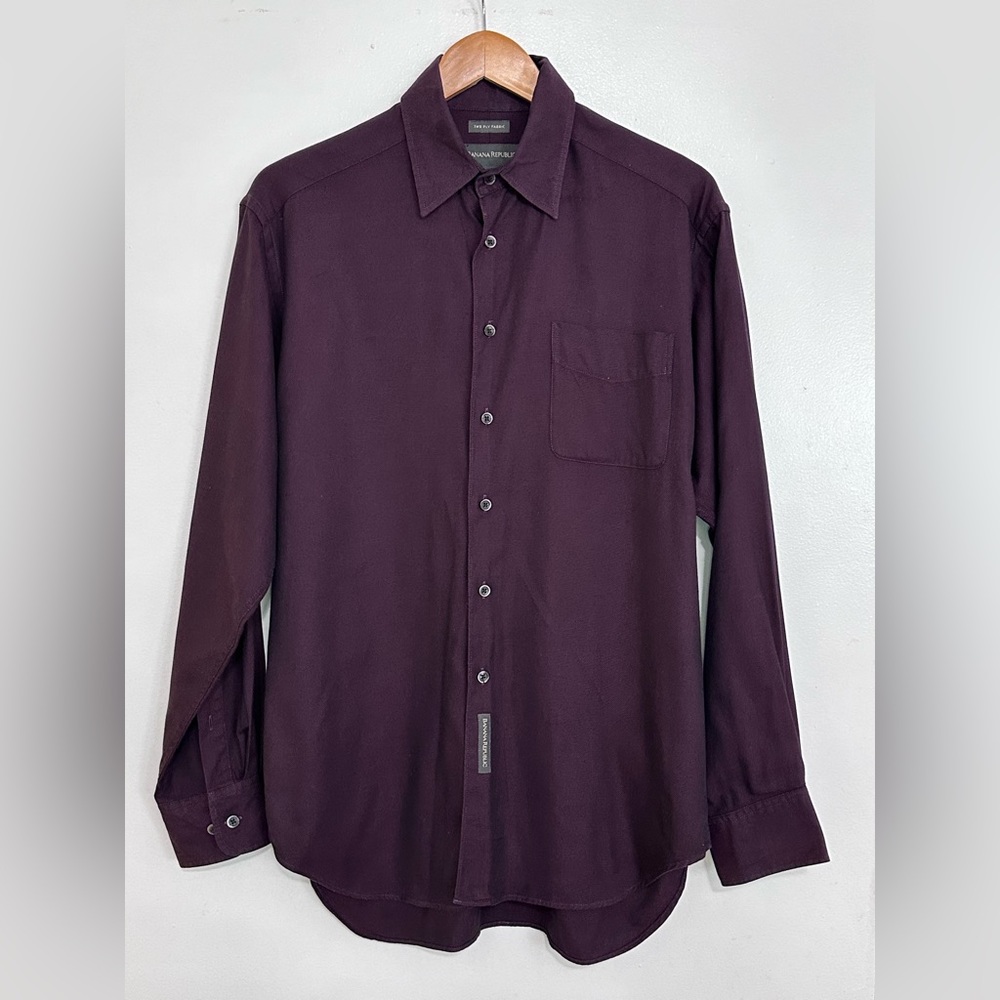 EUC 🔆BANANA REPUBLIC🔆 Men Burgundy Shirt Size:S